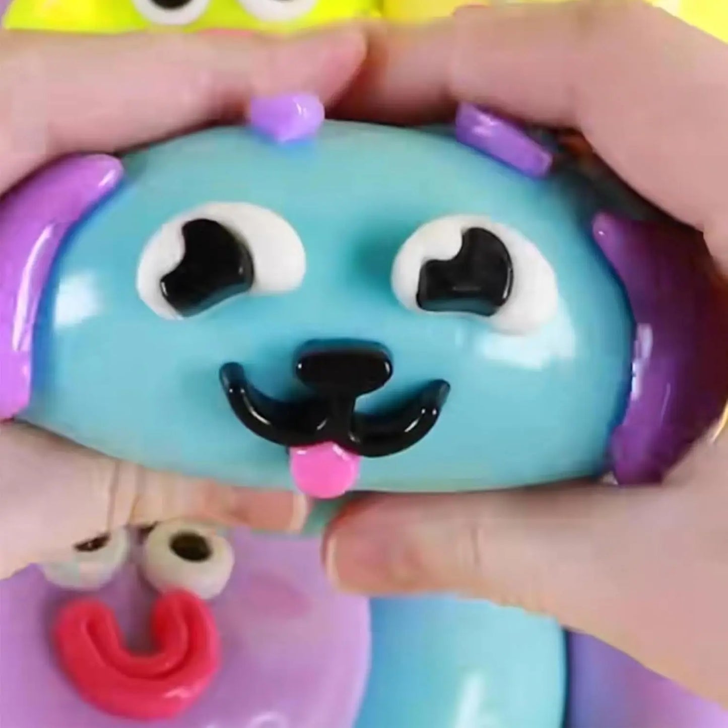NEW Smushers Squishy Cutie Toy ,Funny Face Curiosities Dog Face Swap Squishy Soft Moldable Multisensory Stress Relief for Anxiety Safe Maltose Material Portable Sensory Decompression Party Favors