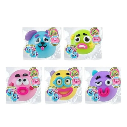 NEW Smushers Squishy Cutie Toy ,Funny Face Curiosities Dog Face Swap Squishy Soft Moldable Multisensory Stress Relief for Anxiety Safe Maltose Material Portable Sensory Decompression Party Favors