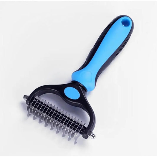 Stainless Steel Double-Sided Pet Detangling Comb - 1 PCS Dog & Cat Grooming Shedding Brush, Hair Care Products with Optimal Blade Spacing for Reducing Matting and Fur Removal,Summervibes
