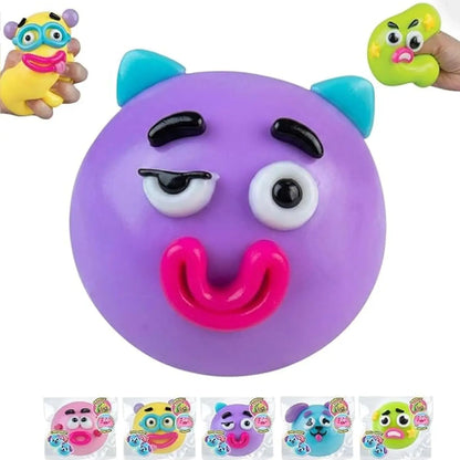 NEW Smushers Squishy Cutie Toy ,Funny Face Curiosities Dog Face Swap Squishy Soft Moldable Multisensory Stress Relief for Anxiety Safe Maltose Material Portable Sensory Decompression Party Favors