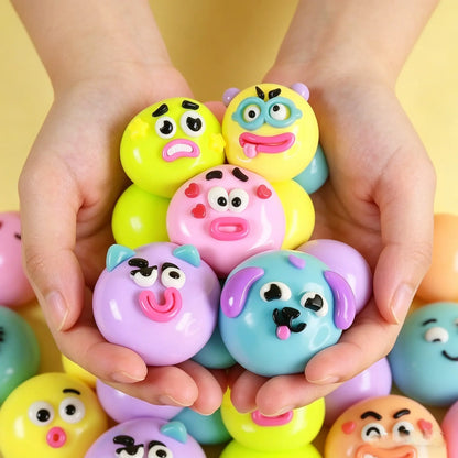 NEW Smushers Squishy Cutie Toy ,Funny Face Curiosities Dog Face Swap Squishy Soft Moldable Multisensory Stress Relief for Anxiety Safe Maltose Material Portable Sensory Decompression Party Favors