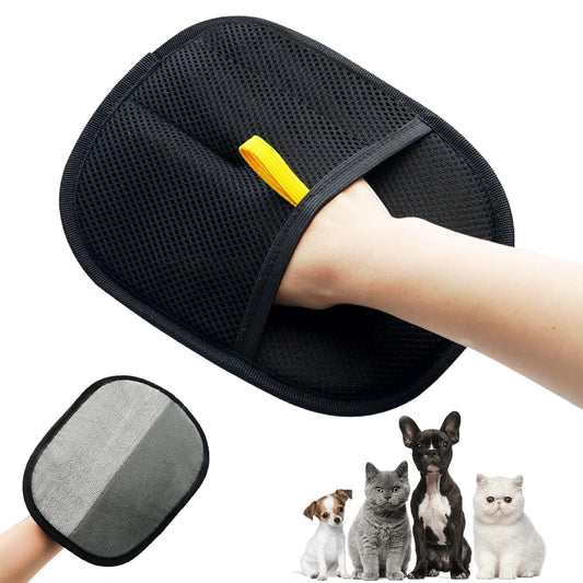 Summercome Double Sided Grooming Glove for Pets, Pet Hair Remover Gloves for Dogs & Cats, Reusable Pet Hair Remover Glove for Washing, Deshedding, Grooming, 1Pack