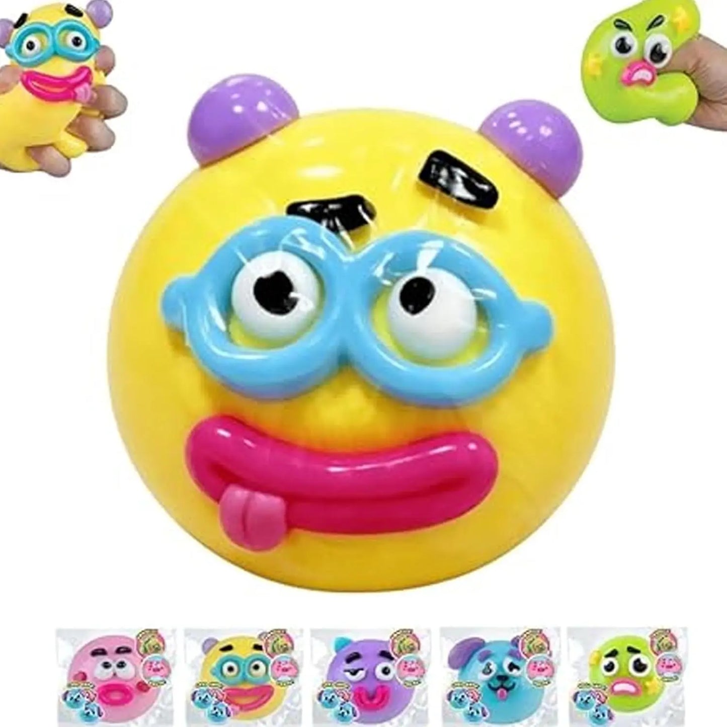NEW Smushers Squishy Cutie Toy ,Funny Face Curiosities Dog Face Swap Squishy Soft Moldable Multisensory Stress Relief for Anxiety Safe Maltose Material Portable Sensory Decompression Party Favors