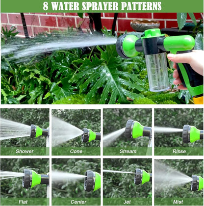 8-In-1 Dog Wash Sprayer with Massage Brush and Grooming Comb, Garden Hose Nozzle for Pet Bathing and Car Washing