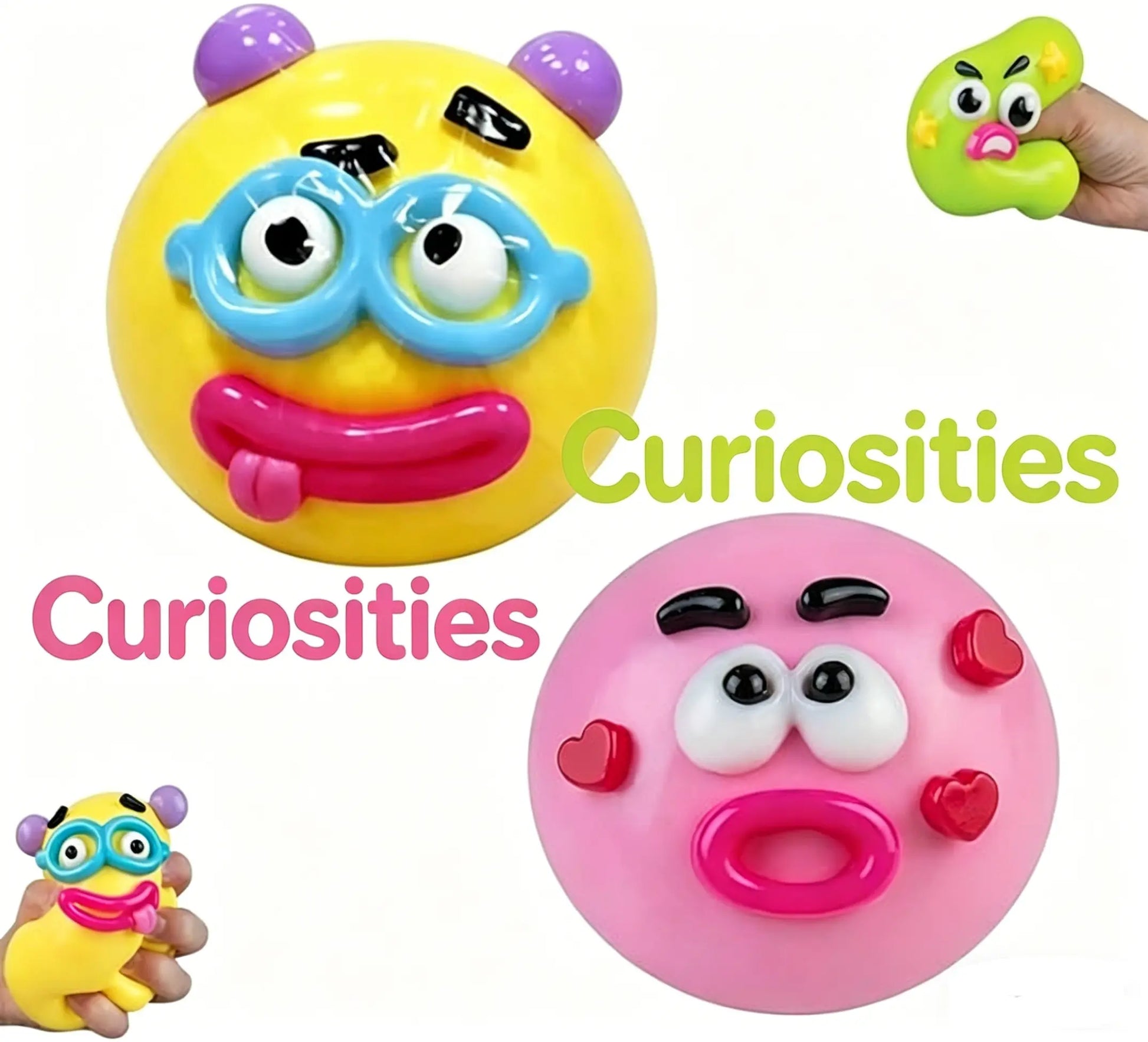 NEW Smushers Squishy Cutie Toy ,Funny Face Curiosities Dog Face Swap Squishy Soft Moldable Multisensory Stress Relief for Anxiety Safe Maltose Material Portable Sensory Decompression Party Favors